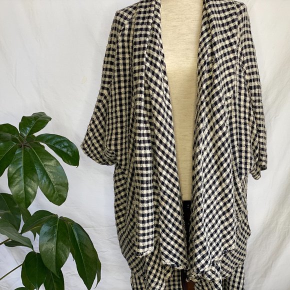 Moroccan Berber-Style Cotton Open Front Cardigan - Picture 2 of 10